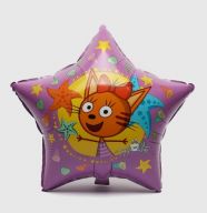 Шар круг 56 см Три кота Карамелька