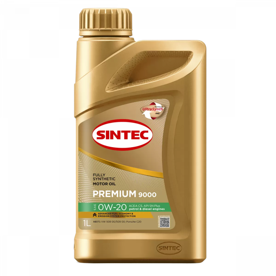 Sintec Premium 9000 0W-20 C5 API SN PLUS, 1л