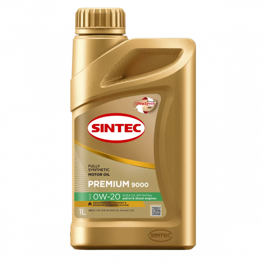 Sintec Premium 9000 0W-20 C5 API SN PLUS, 1л