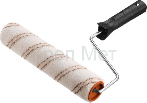 ЗУБР ОПТИМА-МИКРОТЕКС, 40 х 240 мм, бюгель 6 мм, ворс 7 мм, микрофибра, для средств защиты дерева, малярный валик (03545-24)