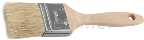 ЗУБР УНИВЕРСАЛ, 50 мм, 2″, светлая натуральная щетина, деревянная ручка, все виды ЛКМ, плоская кисть (01005-050)
