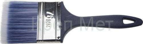 ЗУБР АКВА, КП-13, 75 мм, 3″, искусственная щетина, пластмассовая ручка, для высокотекучих ЛКМ, плоская кисть (4-01013-075)