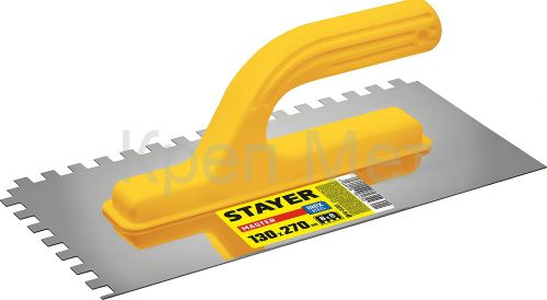 STAYER 130 х 270 мм, зуб 8 х 8 мм, штукатурная гладилка (08012-08)