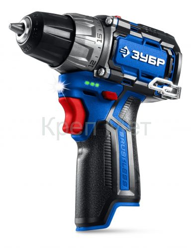 ЗУБР КОМПАКТ #1 , 12 В, 45 Н·м, без АКБ (тип Т7), дрель-шуруповерт, BRUSHLESS, Профессионал (DB-121)