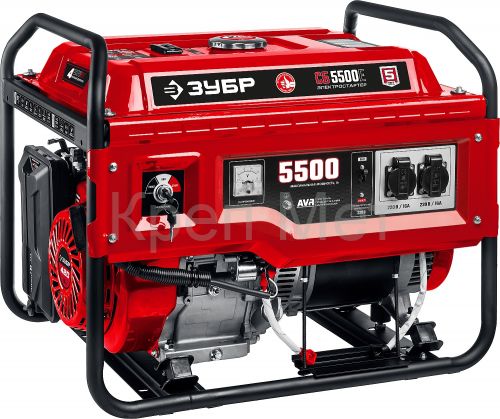 ЗУБР 5500 Вт, бензиновый генератор с электростартером (СБ-5500Е)