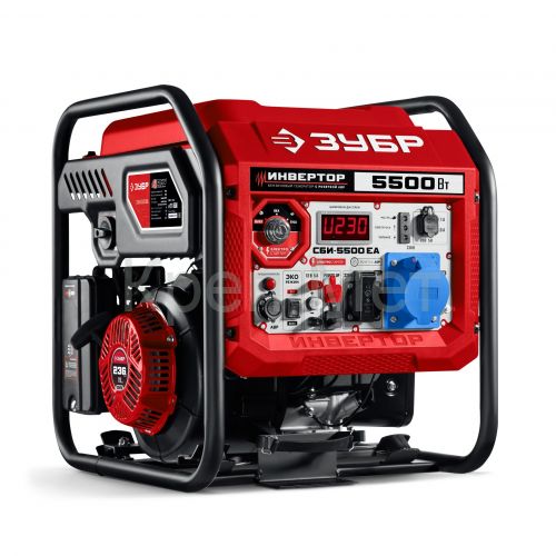ЗУБР 5500 Вт, инверторный генератор с электростартером и розеткой АВР (СБИ-5500ЕА)
