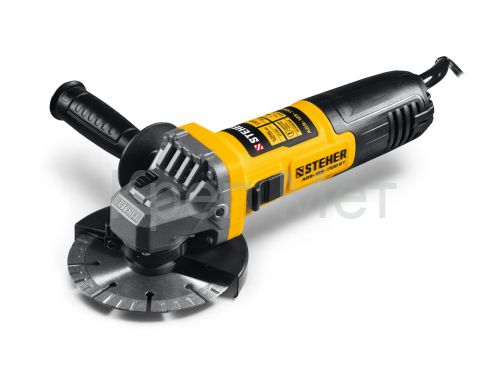 STEHER d 125 мм, 1100 Вт, УШМ c регулировкой оборотов (AGS-125-1100 ET)