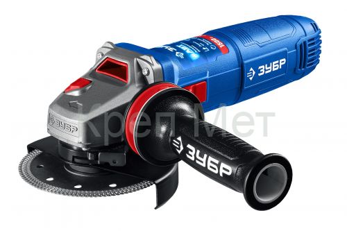 ЗУБР 1500 Вт, d125 мм, УШМ, регулировка оборотов, фланец ″МИГ″, Профессионал (УШМ-П125-1505 ЭПСТ)