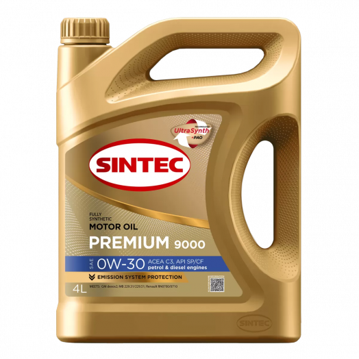 Sintec Premium 9000 0W-30 C3 SP/CF, 4л