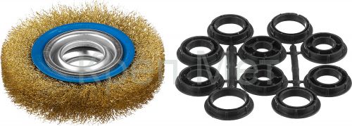 ЗУБР 125 мм, витая стальная латунированная проволока 0.3 мм, щетка дисковая для УШМ, Профессионал (35186-125)