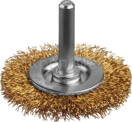 MIRAX 50 мм, витая стальная латунированная проволока 0.3 мм, щетка дисковая для дрели (35145-050)