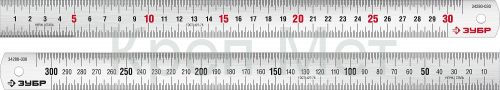 ЗУБР Про-30, длина 0.30 м, усиленная нержавеющая линейка, Профессионал (34280-030)