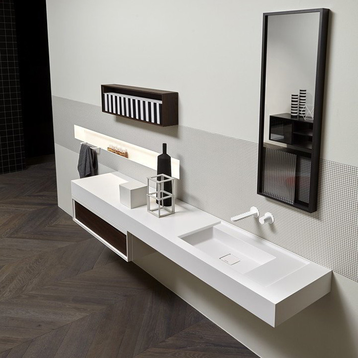 Модульный комплект подвесной мебели с тумбой Antonio Lupi Bemade ФОТО