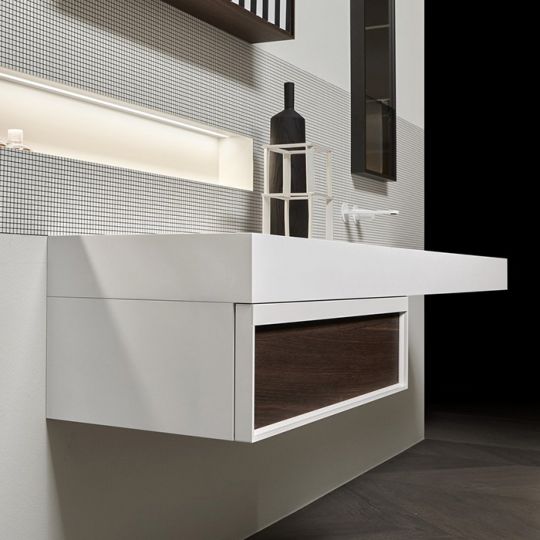 Модульный комплект подвесной мебели с тумбой Antonio Lupi Bemade схема 6