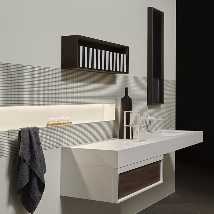 Модульный комплект подвесной мебели с тумбой Antonio Lupi Bemade ФОТО