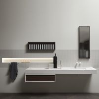 Модульный комплект подвесной мебели с тумбой Antonio Lupi Bemade схема 1