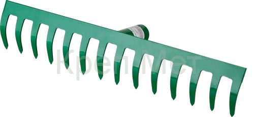 РОСТОК 364 x 60 мм, 14 прямых зубцов, рабочая поверхность из стали, покрытие краска, без черенка, грабли (39610-14)
