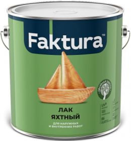 Лак Яхтный Faktura 0.7л Полуматовый Алкидно-Уретановый для Наружных и Внутренних Работ / Фактура.