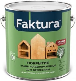 Защитный Состав для Древесины Faktura 2.5л Тик с Ионами Серебра и Льняным Масло для Внутренних и Наружных Работ / Фактура.