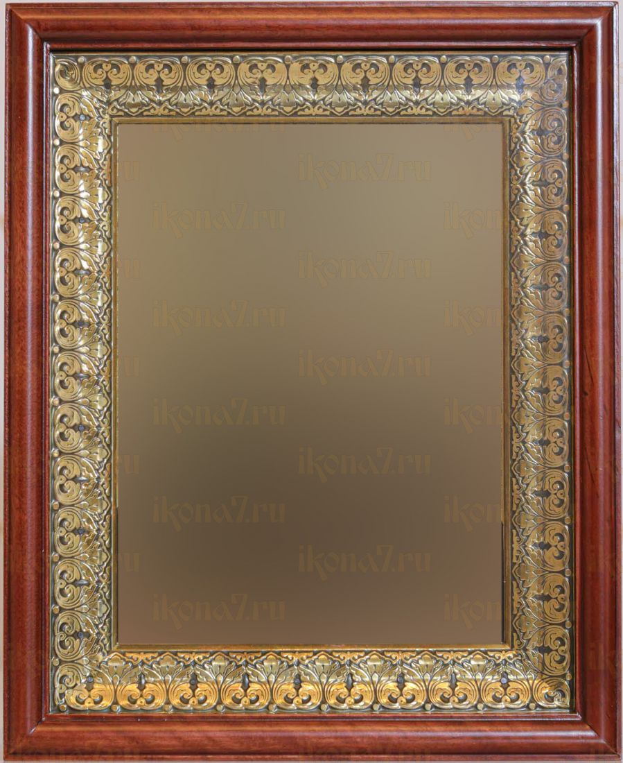 Киот для иконы с широкой Басмой Бутон Цветка (для иконы 18*24см)