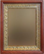 Киот для иконы с широкой Басмой Бутон Цветка (для иконы 18*24см)