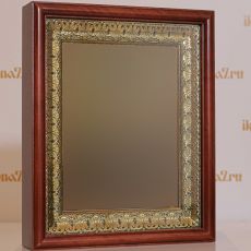 Киот для иконы с широкой Басмой Бутон Цветка (для иконы 18*24см)