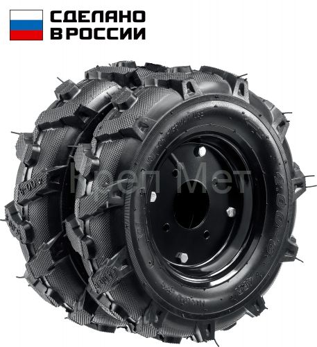 ЗУБР КП-1, 4.00-8, 2 шт., пневматические колеса для мотоблоков (707106-1)