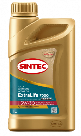 Sintec ExtraLife 7000 5W-30 A3/B4 SL/CF, 1л