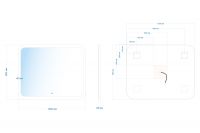 Зеркало ABBER See AG6109SL-1.0 с подсветкой, сенсорный выключатель, диммер схема 3