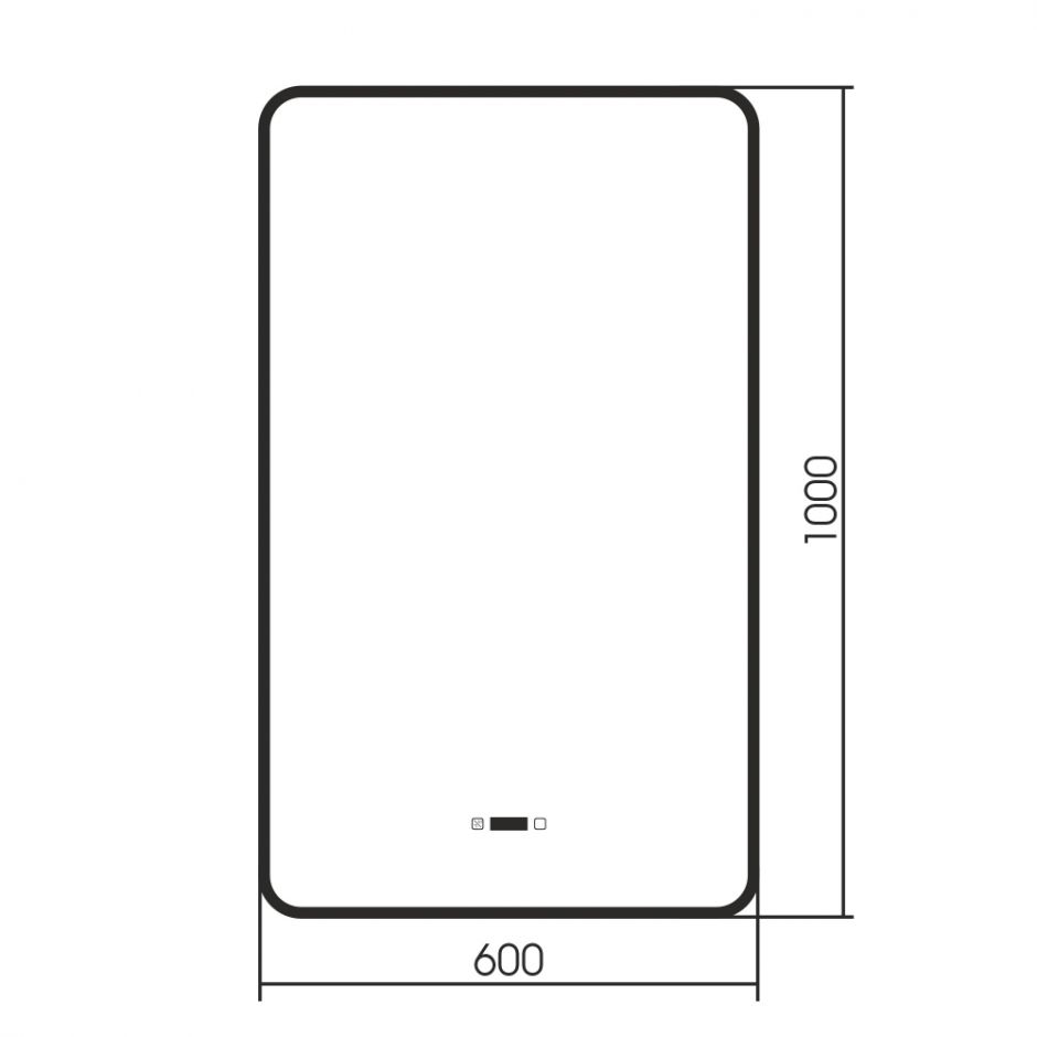 Зеркало ABBER See AG6114SWHB с подсветкой, сенсорный выключатель, диммер, часы, подогрев, черный ФОТО