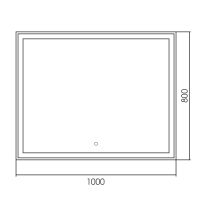 Зеркало ABBER See AG6115S-1.0 с подсветкой, сенсорный выключатель, диммер схема 2
