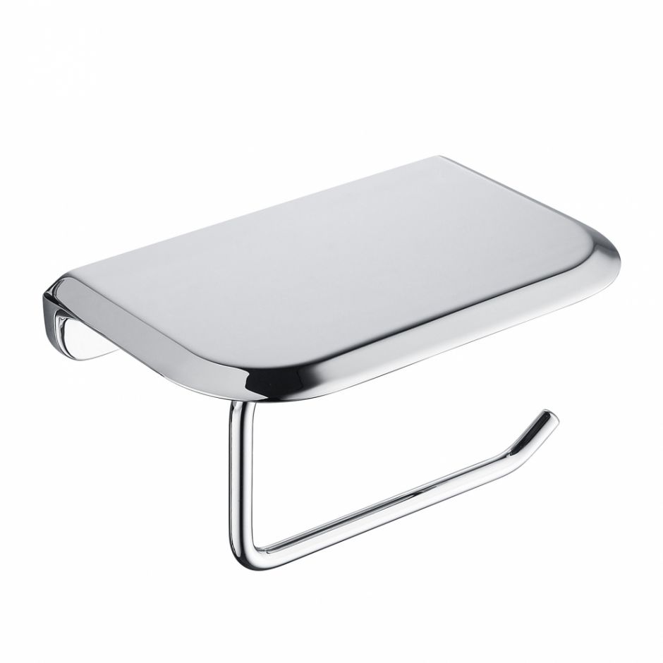 Изображение Бумагодержатель с полкой для телефона ABBER Nord AA1530 хром