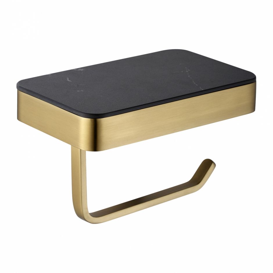 Изображение Бумагодержатель с полкой для телефона ABBER Westen AA1730G золото