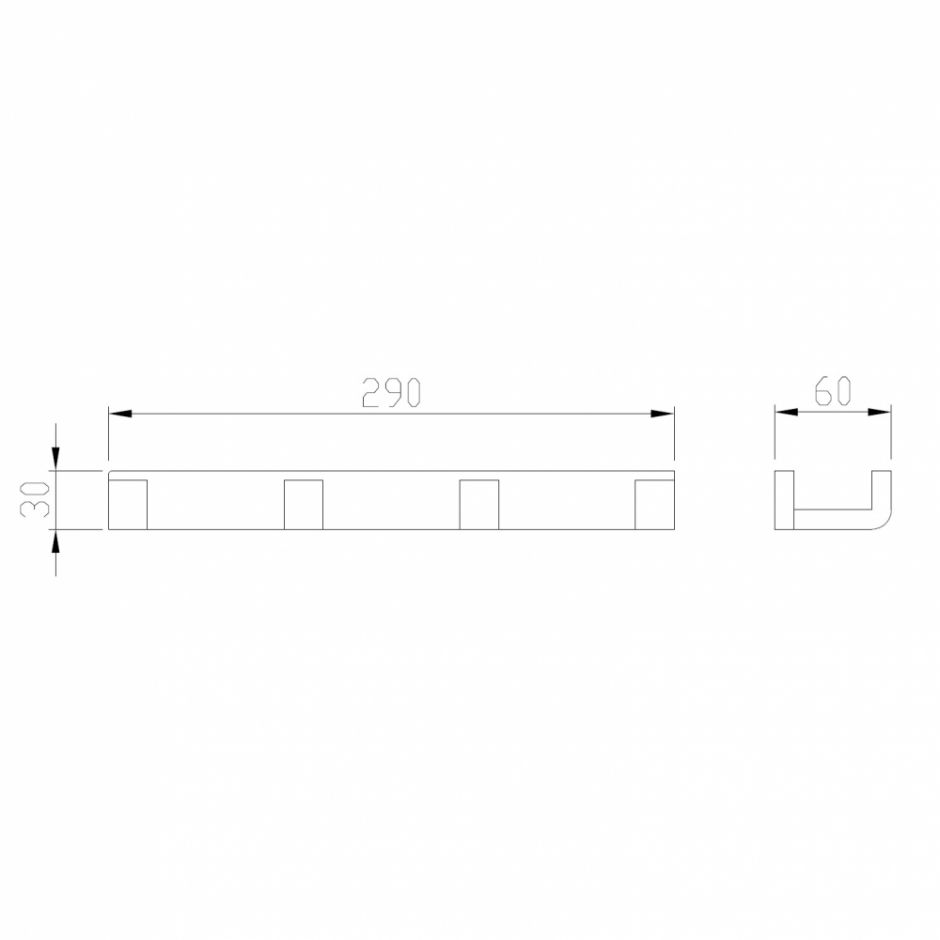 Вешалка на 4 крючка ABBER Westen AA1751B черная матовая ФОТО