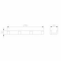 Вешалка на 4 крючка ABBER Westen AA1751B черная матовая схема 2