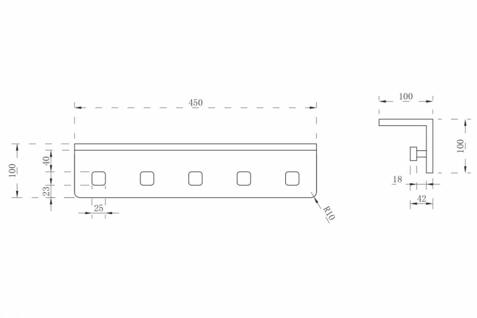 Вешалка с полкой ABBER Stein AS1651MB черная матовая ФОТО