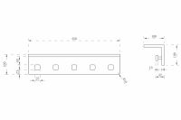 Вешалка с полкой ABBER Stein AS1651MB черная матовая схема 2