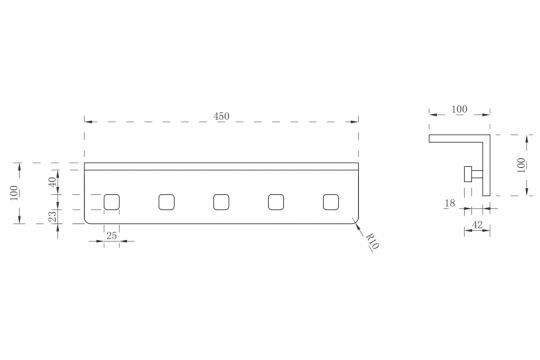 Вешалка с полкой ABBER Stein AS1651MB черная матовая схема 2