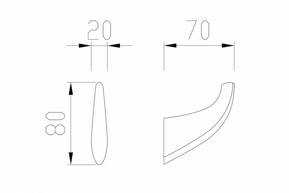 Крючок ABBER Nord AA1550 хром ФОТО