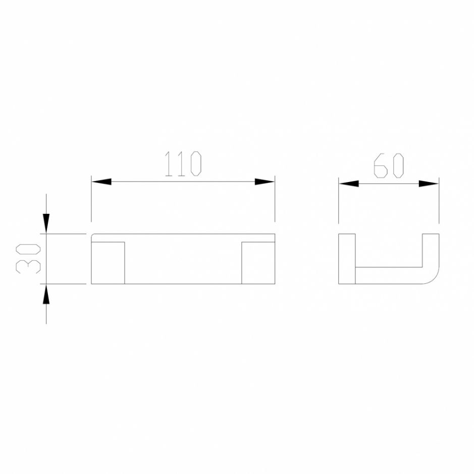 Крючок двойной ABBER Westen AA1750 хром ФОТО