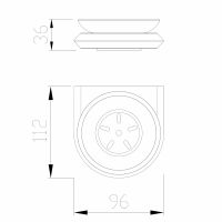 Мыльница ABBER Nord AA1558 хром схема 2