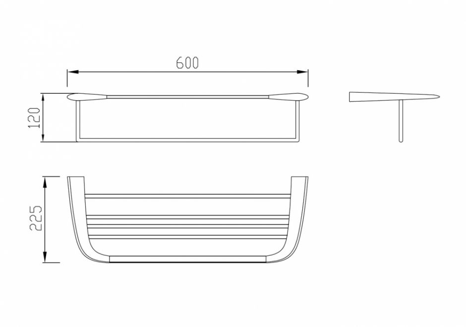 Полка для полотенец ABBER Nord AA1554 хром ФОТО