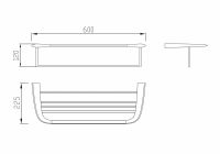 Полка для полотенец ABBER Nord AA1554B черная матовая схема 2