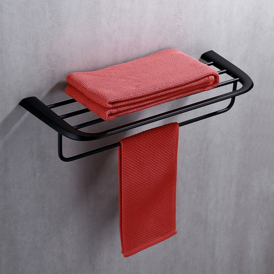 Полка для полотенец ABBER Nord AA1554B черная матовая ФОТО