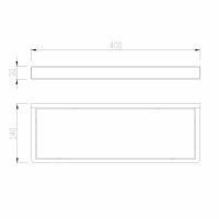 Полка стеклянная ABBER Westen AA1759G золото матовое схема 2