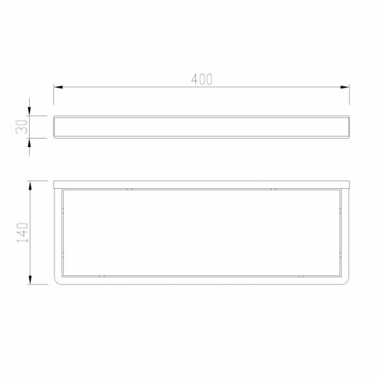 Полка стеклянная ABBER Westen AA1759G золото матовое схема 2