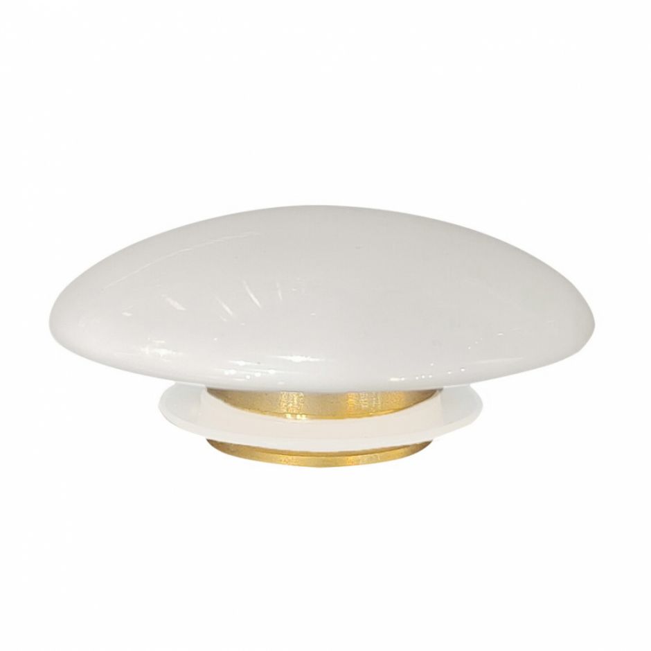 Накладка на слив для раковины ABBER AC0014 белая, керамика ФОТО