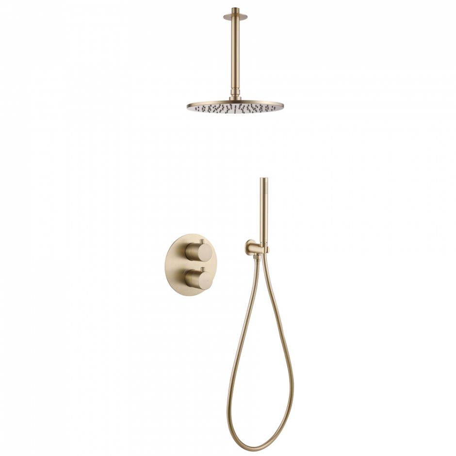 Изображение Душевая система ABBER Wasser Kreis AF8121G скрытого монтажа без излива, золото матовое