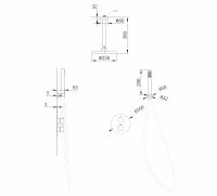 Душевая система ABBER Wasser Kreis AF8121RG скрытого монтажа без излива, розовое золото схема 2 Душевая система ABBER Wasser Kreis AF8121RG скрытого монтажа без излива, розовое золото схема 2