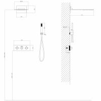 Душевая система ABBER Wasser Kreis AF8151B скрытого монтажа без излива, термостат, черный матовый схема 2 Душевая система ABBER Wasser Kreis AF8151B скрытого монтажа без излива, термостат, черный матовый схема 2